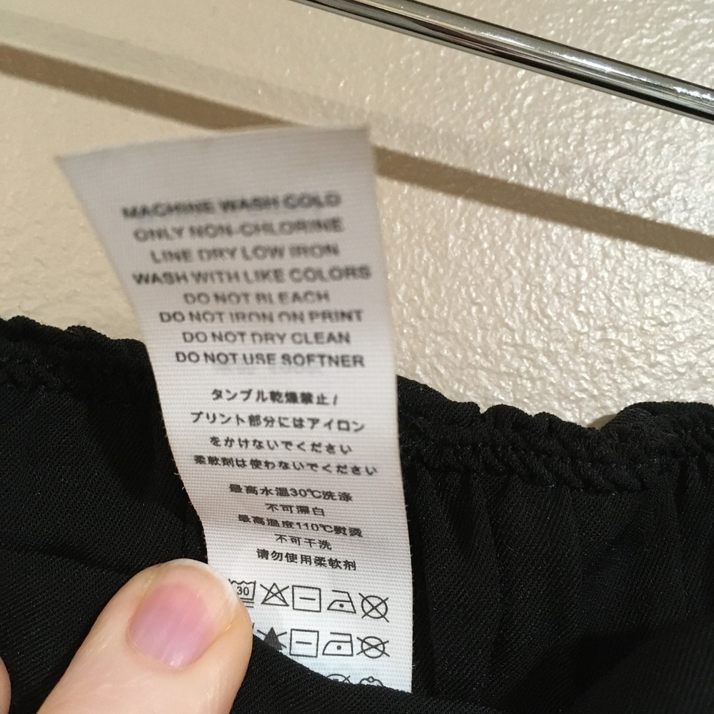 Ododos High Waist Super Wide Leg Pants Womens XL Black Minimalist Modern Capsule - Picture 12 of 13